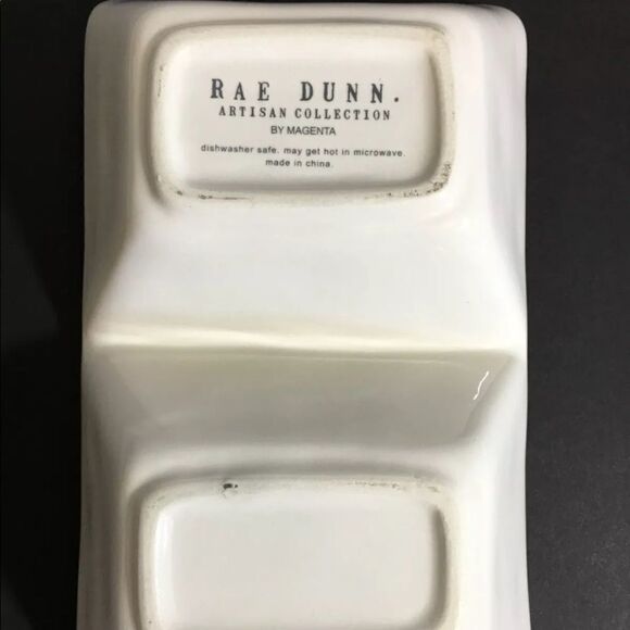 Rae Dunn “JUST MARRIED” Small Divided Dish NEW - Picture 2 of 2